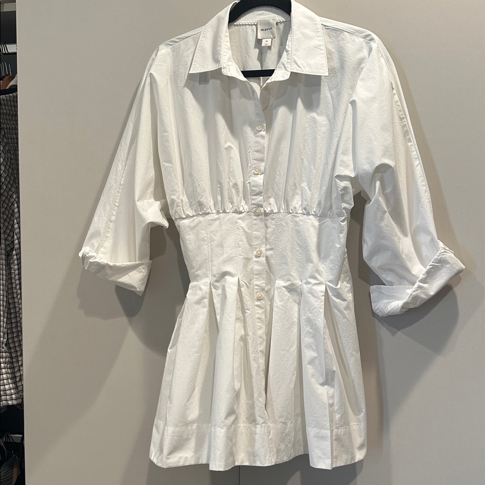 Maeve Long Sleeve Cinched Button Down - Picture 4 of 8